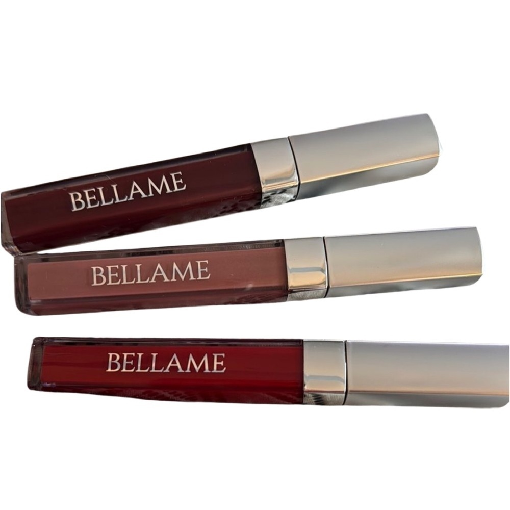 Bellame matte Lip Gloss Set - Red, Brown, and Pink Shades set of 3